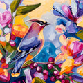 Cedar Waxwing Mini Original Painting